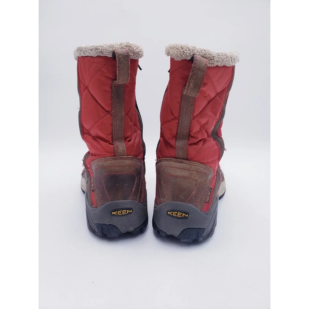 KEEN Betty‎ Waterproof Quilted Winter Snow Boots Fleece Lined Red Size 10.5